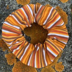 Scrunchie orange gestreift